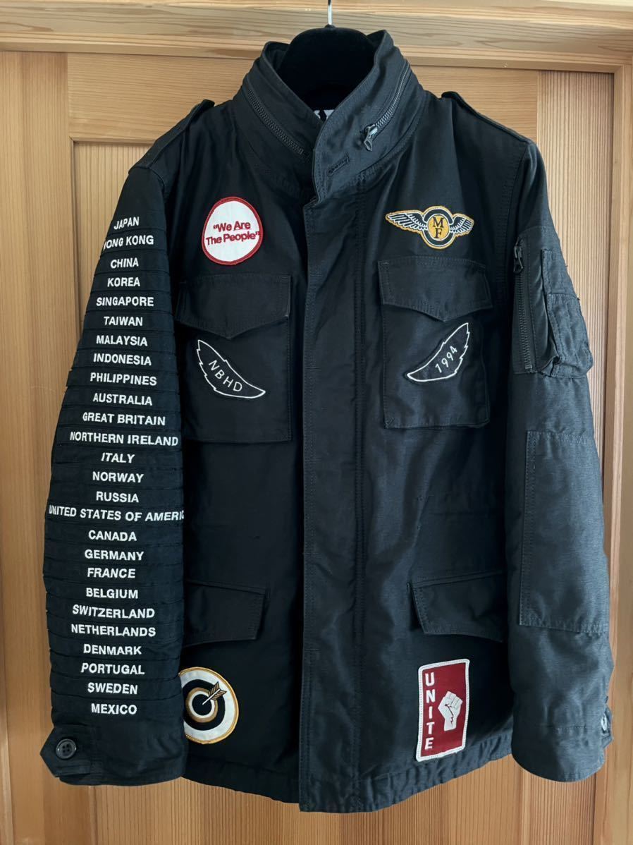 美品　ネイバーフッド M-65 ジャケット　neighborhood jacket ブルゾン　アウター　AW black S サイズ　HOODS_画像1
