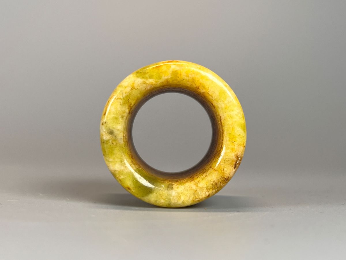 収集品 古玉 在銘 指輪 激安 内径約2.2cm 中国 古美術 唐物