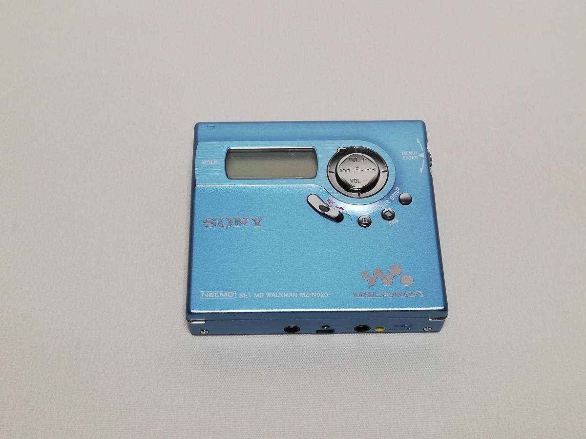 【美品】【再生・録音OK】SONY WALKMAN ウォークマン MZ-N920 ポータブルMDレコーダー MDプレイヤー_画像1