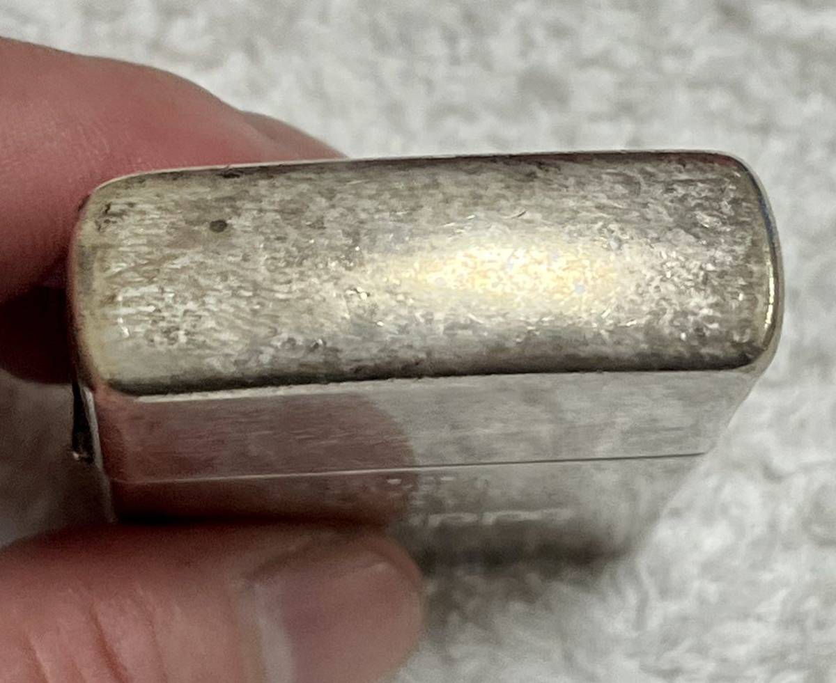 ①ZIPPO ジッポー オイルライター sterling スターリング シルバー 1995年 USA ビンテージ 火花確認ok_画像4