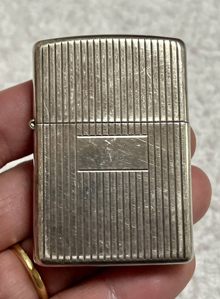 ②ZIPPO ジッポー オイルライター sterling スターリング シルバー 1994年 USA ビンテージ 火花確認ok_画像1