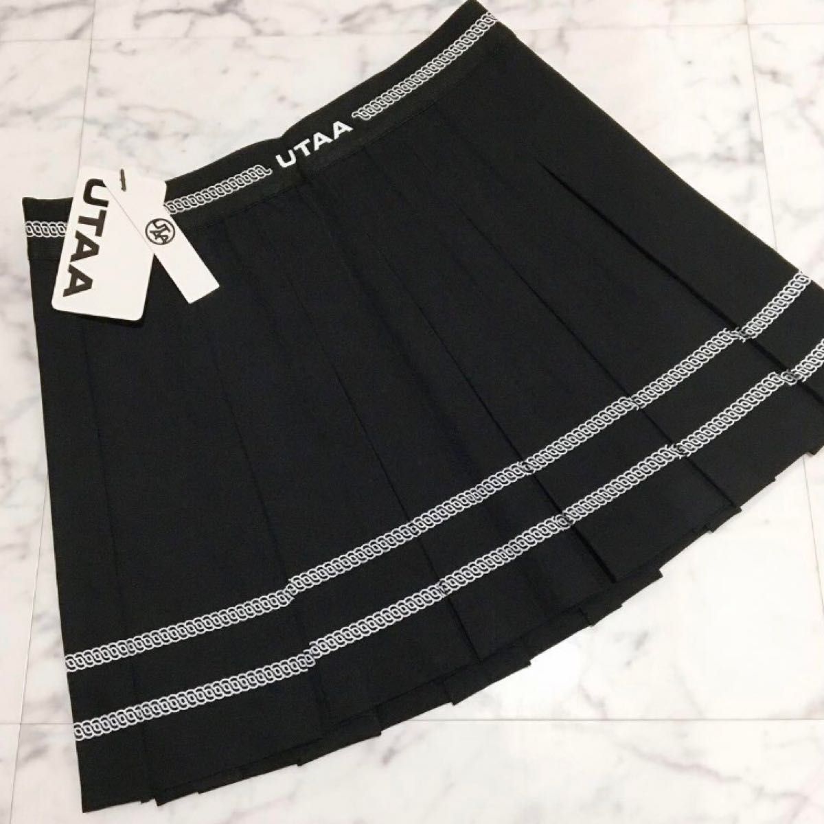 翌日発送】 UTAA ユタ ゴルフ レディース スカート（ブラック）Sサイズ