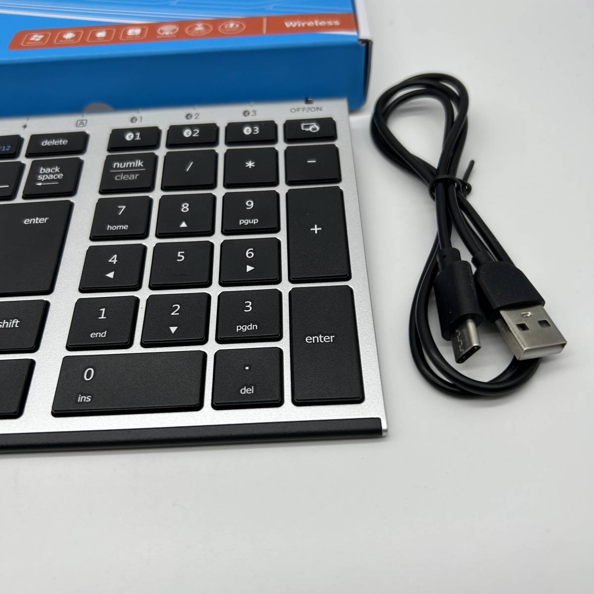 iClever キーボード Bluetooth ワイヤレスキーボード K228 パンタグラフ 日本語JIS配列 3台同時接続可能 IC-BK22シルバーブラック_画像5