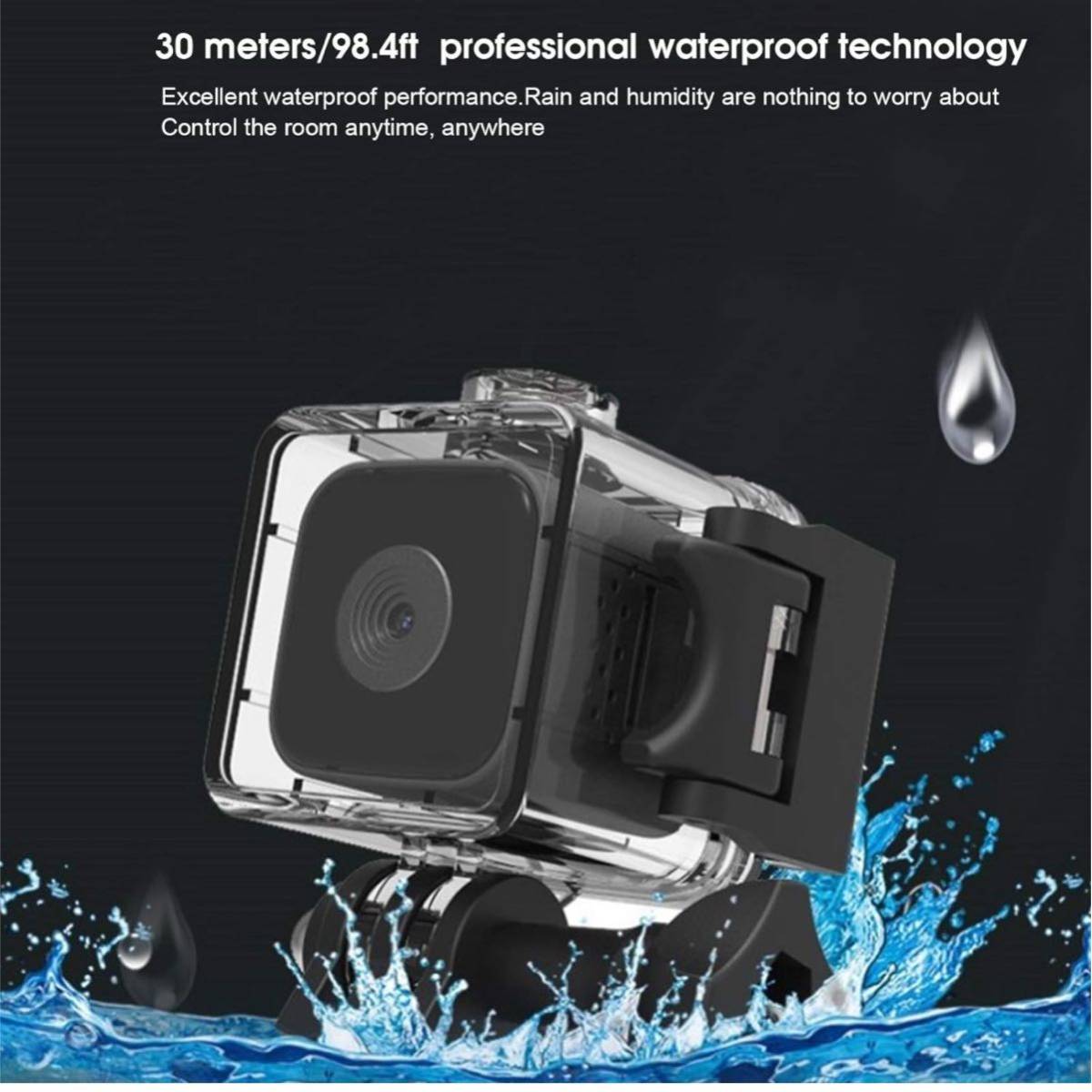 【開封のみ】Dpofirs★ SQ28 防水スポーツカメラ、DV 磁気ナイトビジョン水中カメラサポートループ録画ドローン、おもちゃレースの画像5