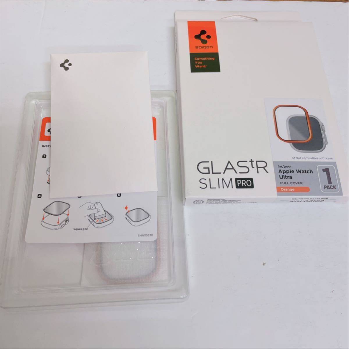 【開封のみ】Spigen★ Glas tR Slim Pro 保護バンパー ガラスフィルム Apple Watch Ultra 49mm 用 アルミニウム枠 一体型 apple watch★_画像9