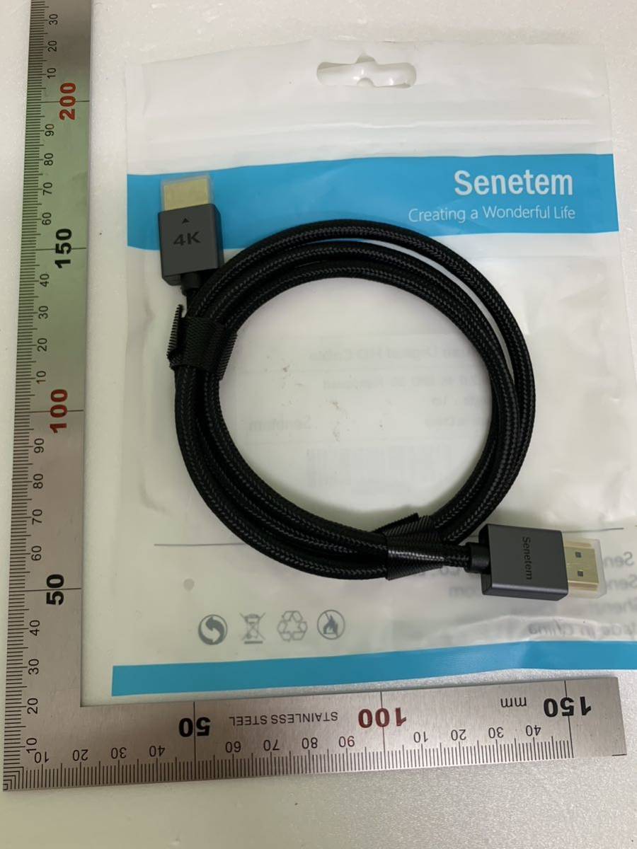 【開封のみ】Senetem★ HDMI ケーブル 1m スリム端子 HDMI2.0規格 ハイスピード 18Gbps 4K@60Hz/2K@144Hz/2K@165Hz/HDR/ARC/3D/