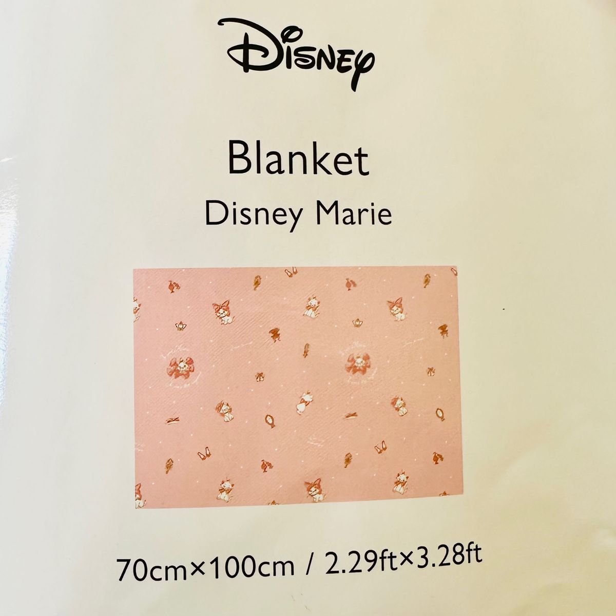 Disney ディズニー マリーちゃん ブランケット ひざかけ 毛布 秋冬 フリース パープル ピンク 2点セット 新品 