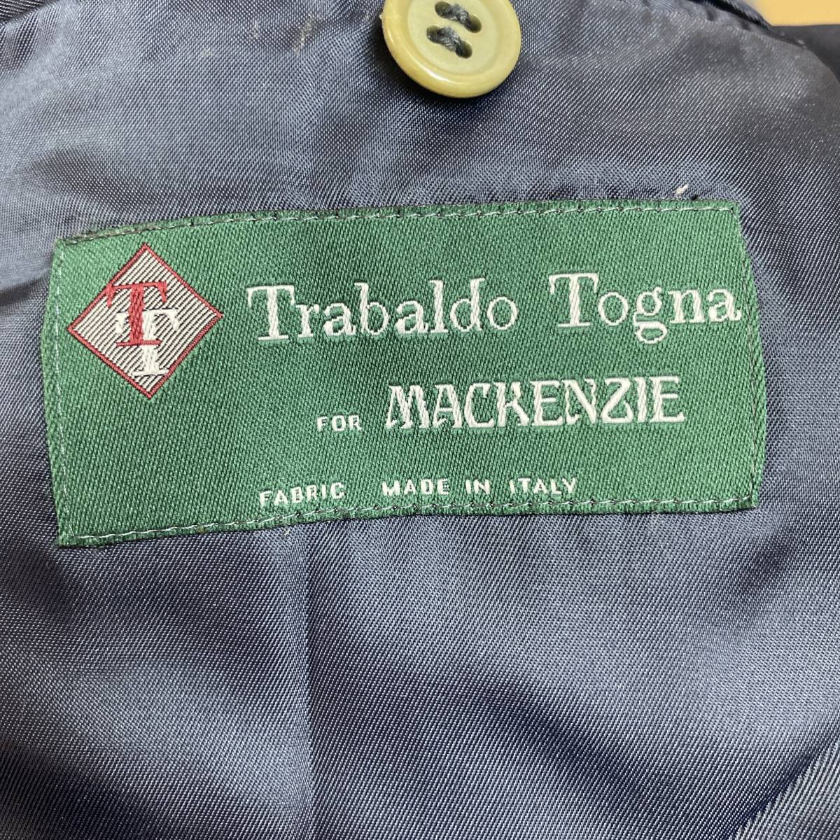 S618 100円スタート Trabaldo Togna MACKENZIE メンズ テーラードジャケット 長袖 シック ネイビー（紺）無地 ウール 万能 スーツ _画像5