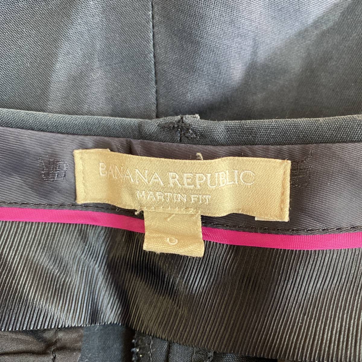 S874 BANANA REPUBLIC バナナリパブリック レディース カジュアルパンツ カジュアル O ブラック（黒）無地 万能 _画像4