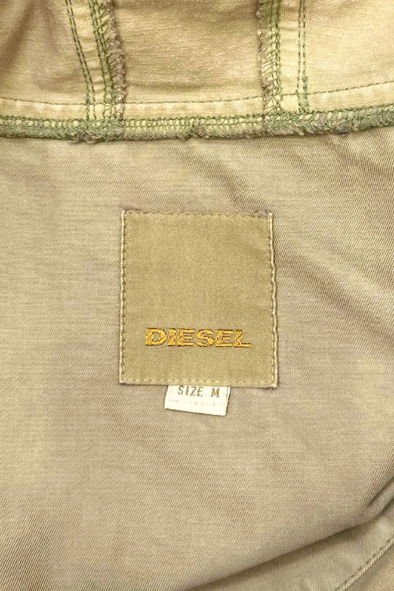 DIESEL quilting liner jacket ディーゼル ジャケット フード サイズM ベージュ系 キルティングライナー レディース ヴィンテージ 8_画像3