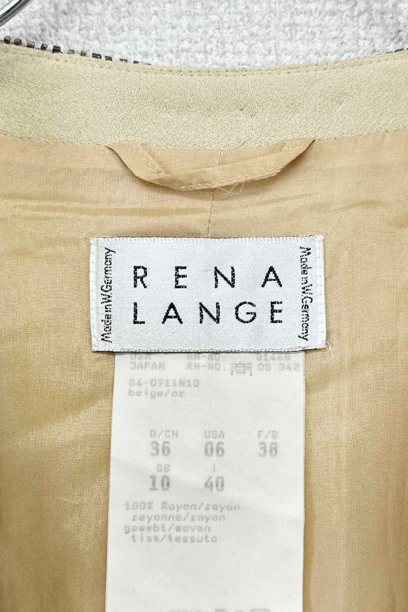 Made in W.Germany RENA LANGE jacket & tops set レナランゲ ジャケット ノースリーブトップス レディース ヴィンテージ 6_画像4