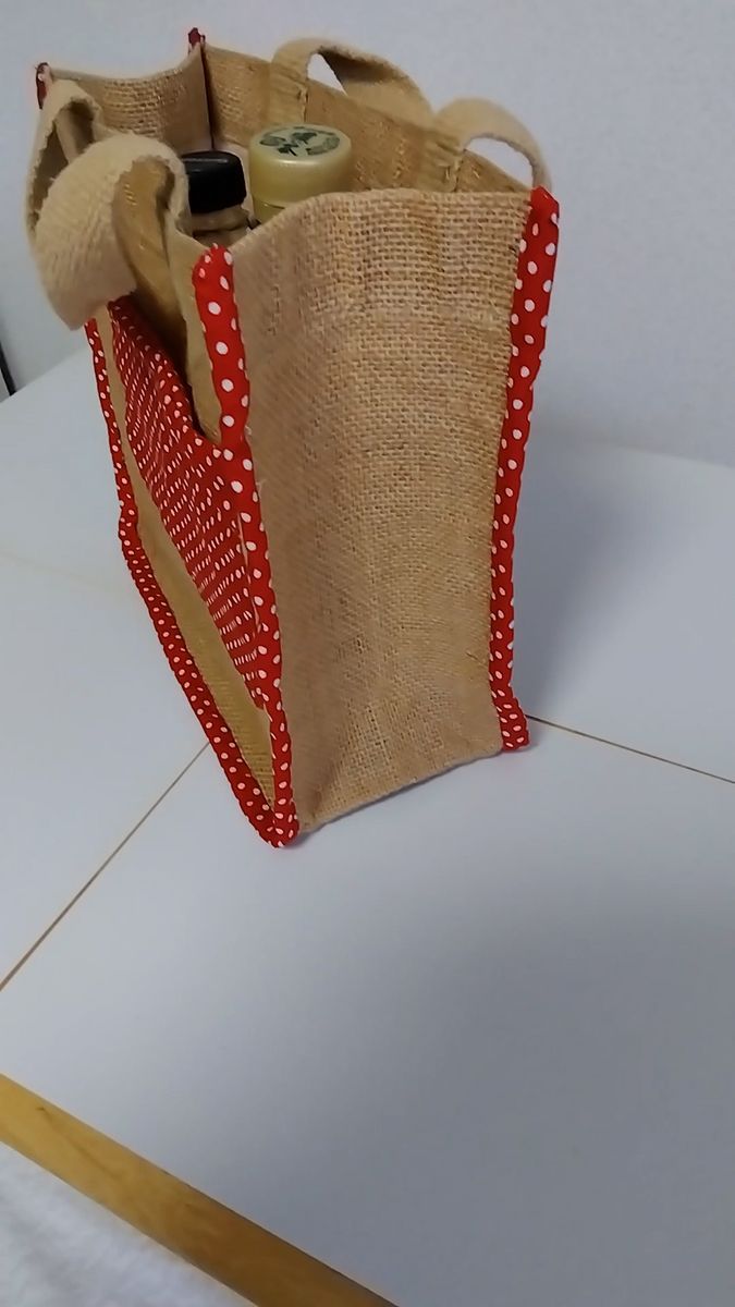ジュートバッグ ハンドメイド ランチバッグ