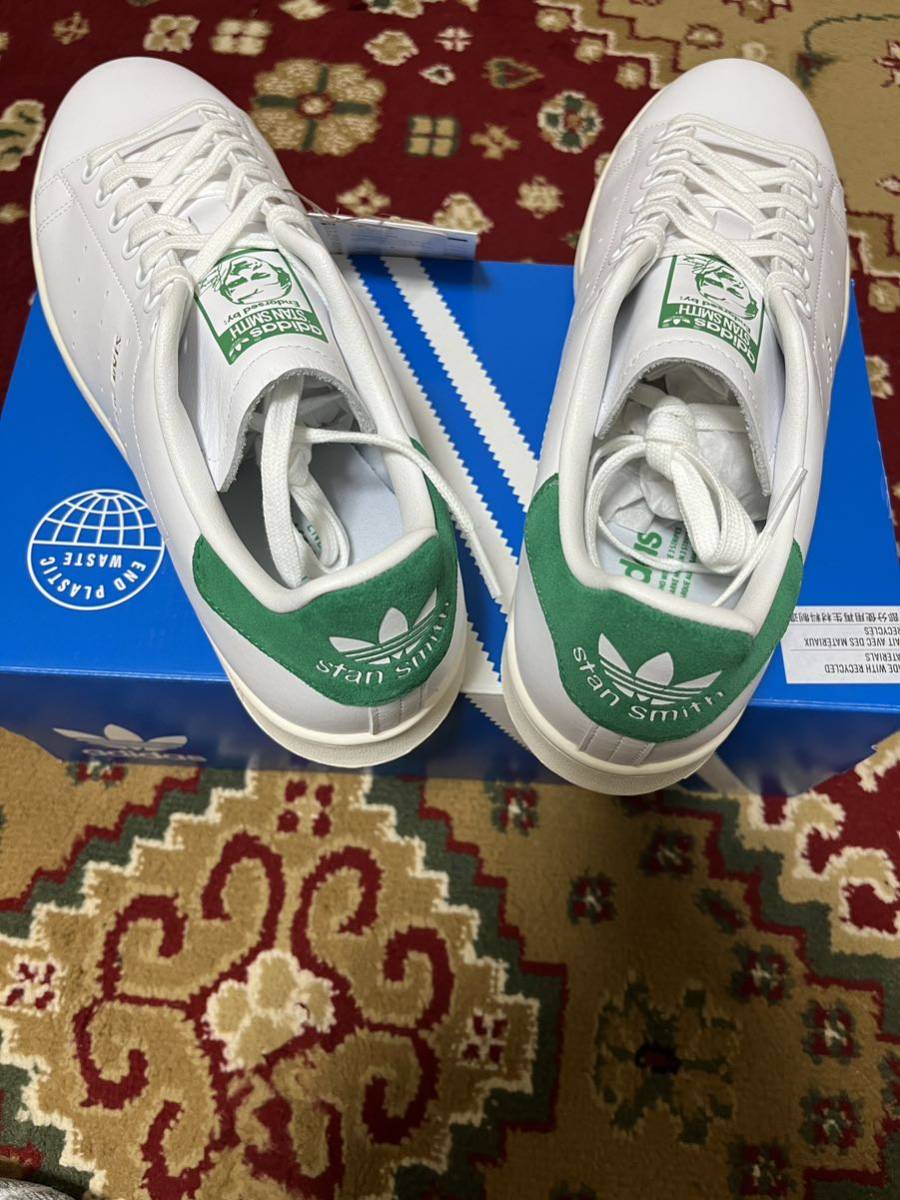 新品【27.5】adidas STAN SMITH アディダス スタンスミス FTWR WHITE/GREEN/OFF WHITE gw1390日本国内正規品_画像3