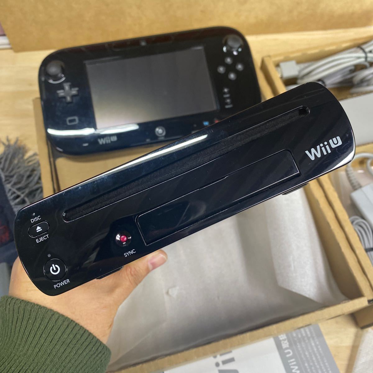 Nintendo WiiU WUP-101 32GB プレミアム セットクロ 任天堂 ニンテンドー ウィーユー　黒 社外付属品色々豪華セット　美品_画像7