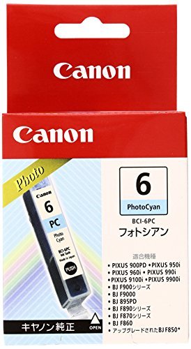 【中古】Canon 純正インクカートリッジ BCI-6 フォトシアン BCI-6PC_画像1