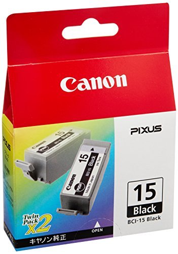 【中古】Canon 純正インクカートリッジ BCI-15 ブラック 2個パック BCI-15BLACK_画像1