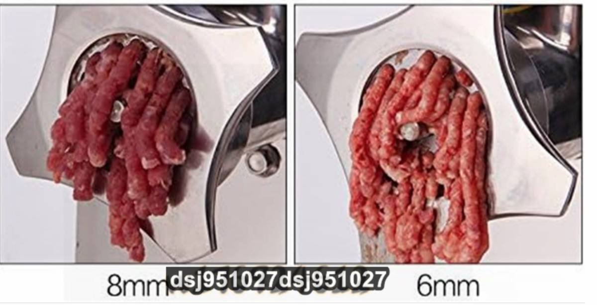 電動ひき肉器 卓上ミンサー 手作りソーセージ 豚肉/牛肉/鶏肉魚/唐辛子/ニンニク/大根など 100KG/H ステンレス鋼 110V 業務用の画像7