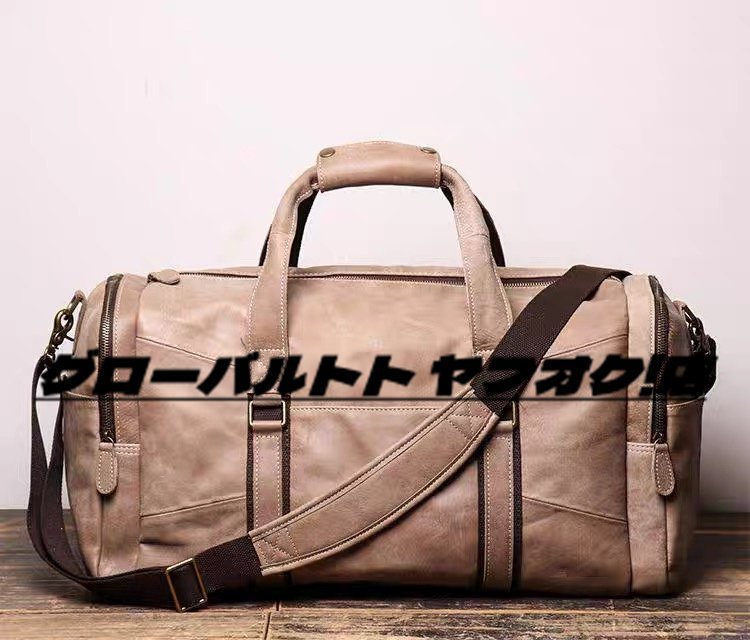 本革鞄 レザーバッグ 斜めがけ 旅行 ゴルフバッグトラベルバッグ 大容量 おしゃれ シンプル 出張　コーヒー