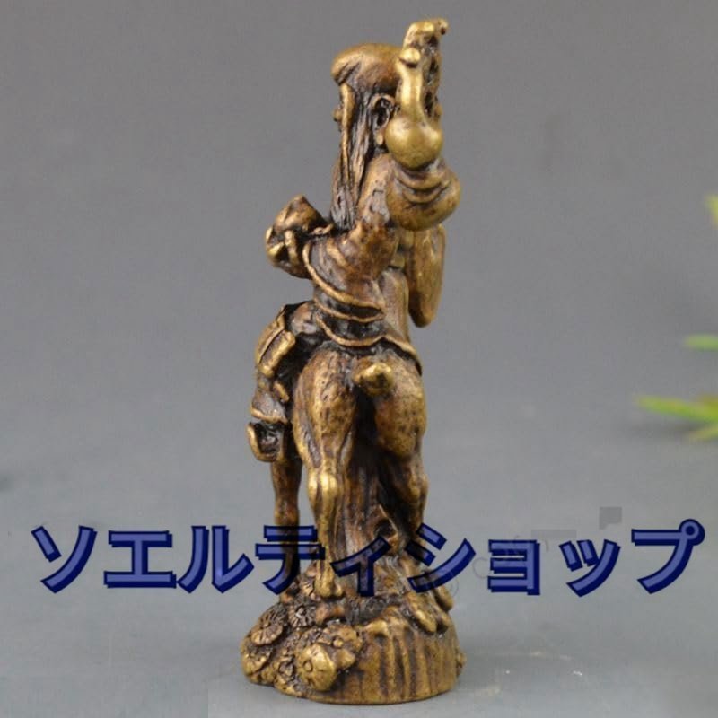 特売！開運招福七福神・寿老人古美色 真鍮製_画像5