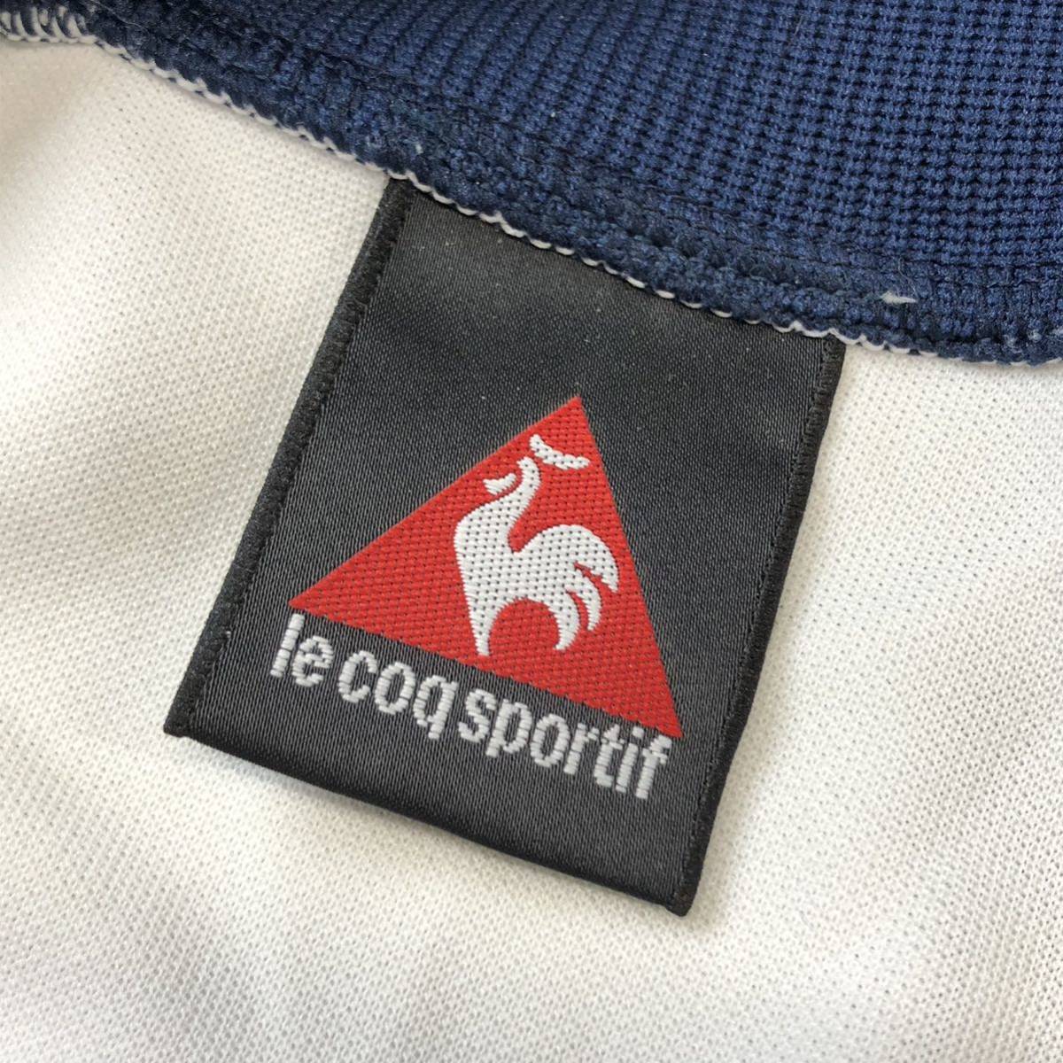 le coqsportif ルコックスポーティフ 半袖ジップアップジャージ ジップアップジャケット 半袖ジャージ ホワイトネイルレッド サイズMの画像7