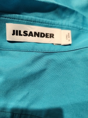 ジルサンダー　ブルー系　シャツ　ドイツサイズ３４　　S相当　【８８１５－１２】_画像3