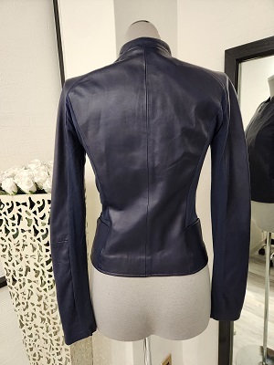  Emporio Armani wonderful navy blue. sheep leather jacket size 38 unused [8818-5]