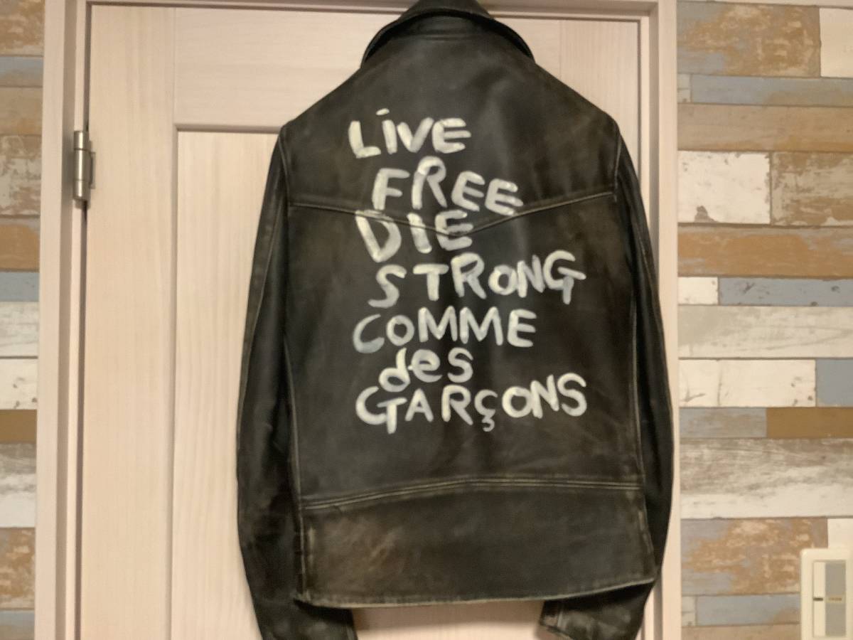 新品未使用品　COMME des GARCONS × ルイスレザー 青山限定 ライトニング ライダースジャケット 36 コムデギャルソン_画像1