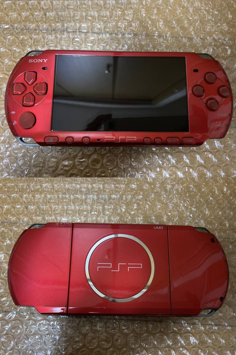 即決! 2台セット SONY PSP プレイステーションポータブル 3000 本体 ホワイト レッド_画像6