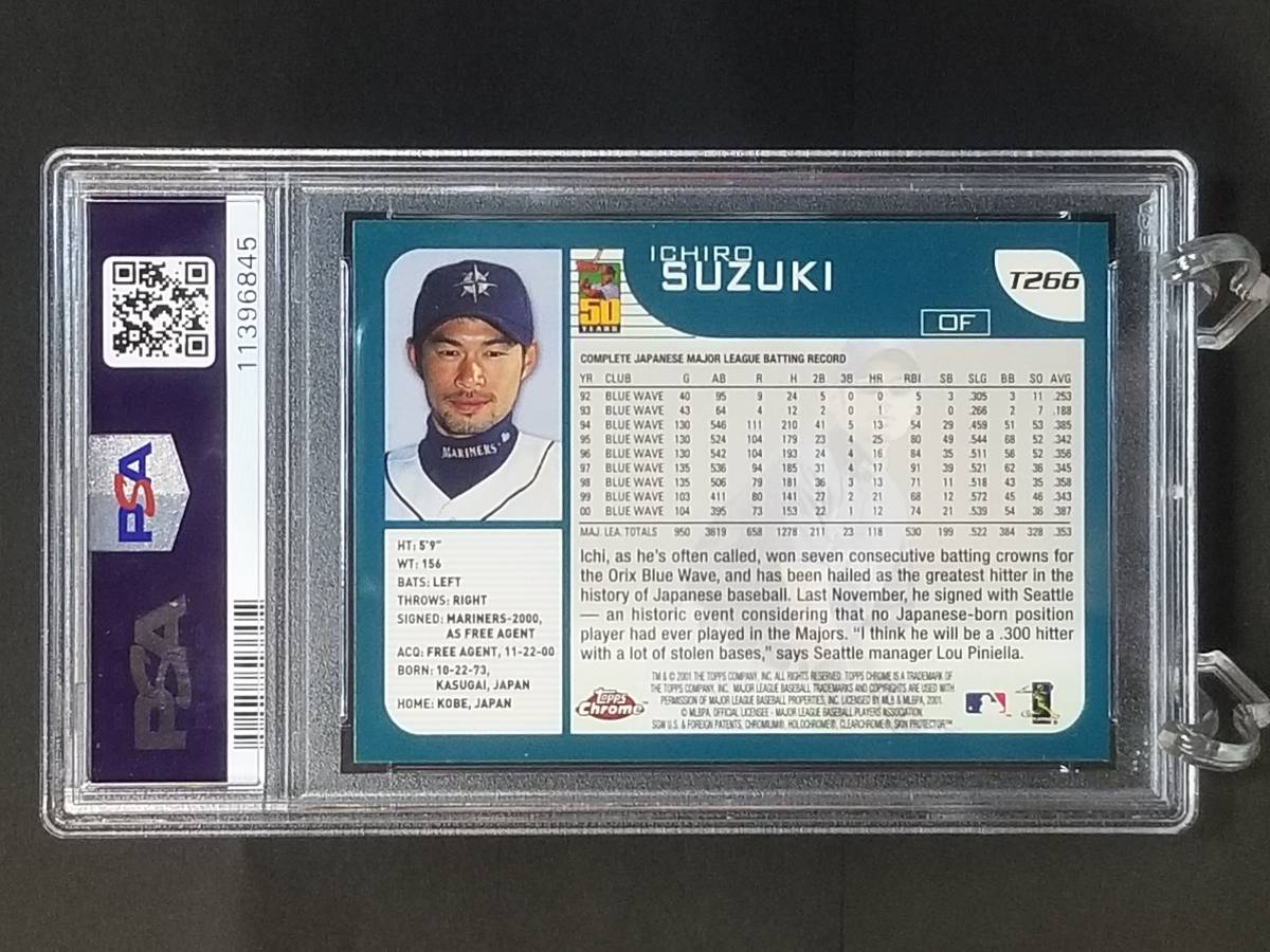【PSA9】★現品限り★ イチロー ルーキー カード 2001 Topps Chrome #T266 Ichiro Suzuki RC シアトルマリナーズ MLB Seattle Mariners_画像6