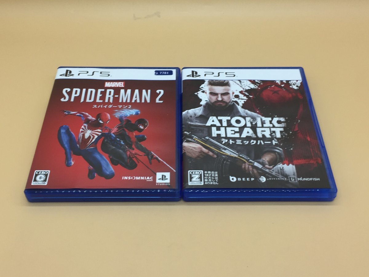 PS5 2本セット SPIDER-MAN2 スパイダーマン2 / ATOMIC HEART アトミックハート PlayStation5 プレステ5 [25-1124-T2] ☆良品☆_画像1