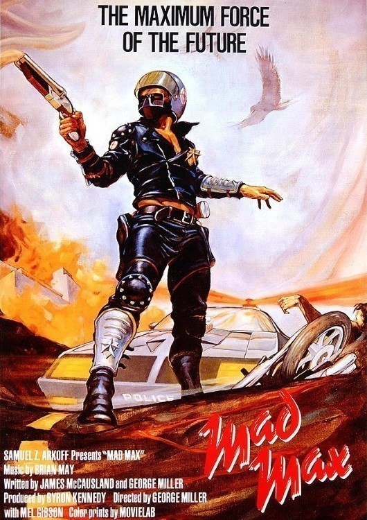 マッドマックス 1979年 MAD MAX グース ヴィンテージUS版 絵画風 壁紙ポスター 特大A1版585×830mm（はがせるシール式）001A1_画像1