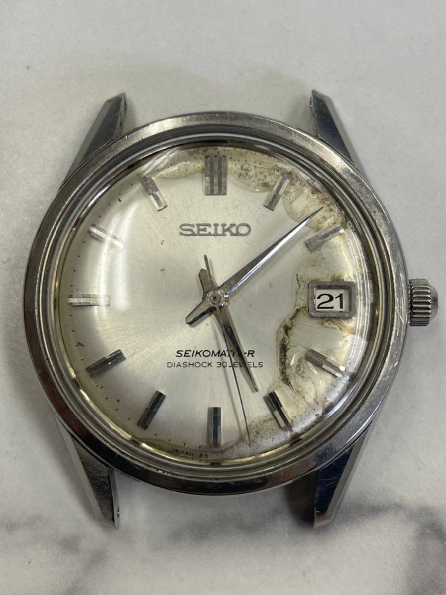 31.稼働品・SEIKO セイコー マティック-R メンズ 腕時計 8305-8030 30石 ワンピースケース イルカ刻印 デイト 自動巻き//WA80_画像1