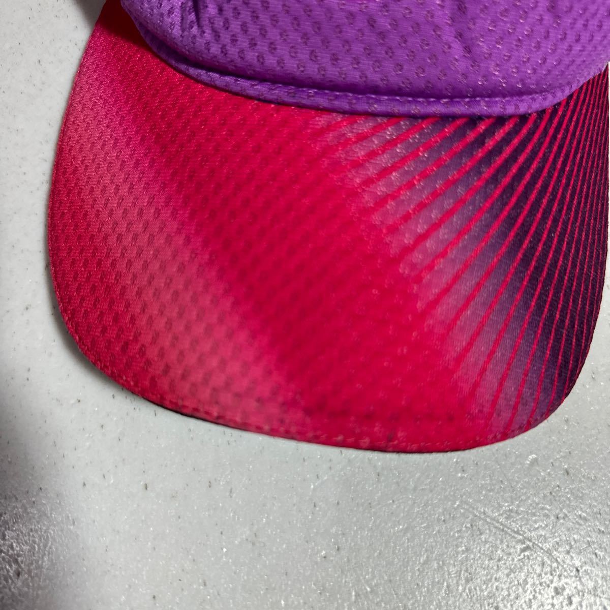 ミズノ MIZUNO ピンク 陸上 マラソン トレーニング用 キャップ帽子 フリーサイズ 56〜60cm_画像3