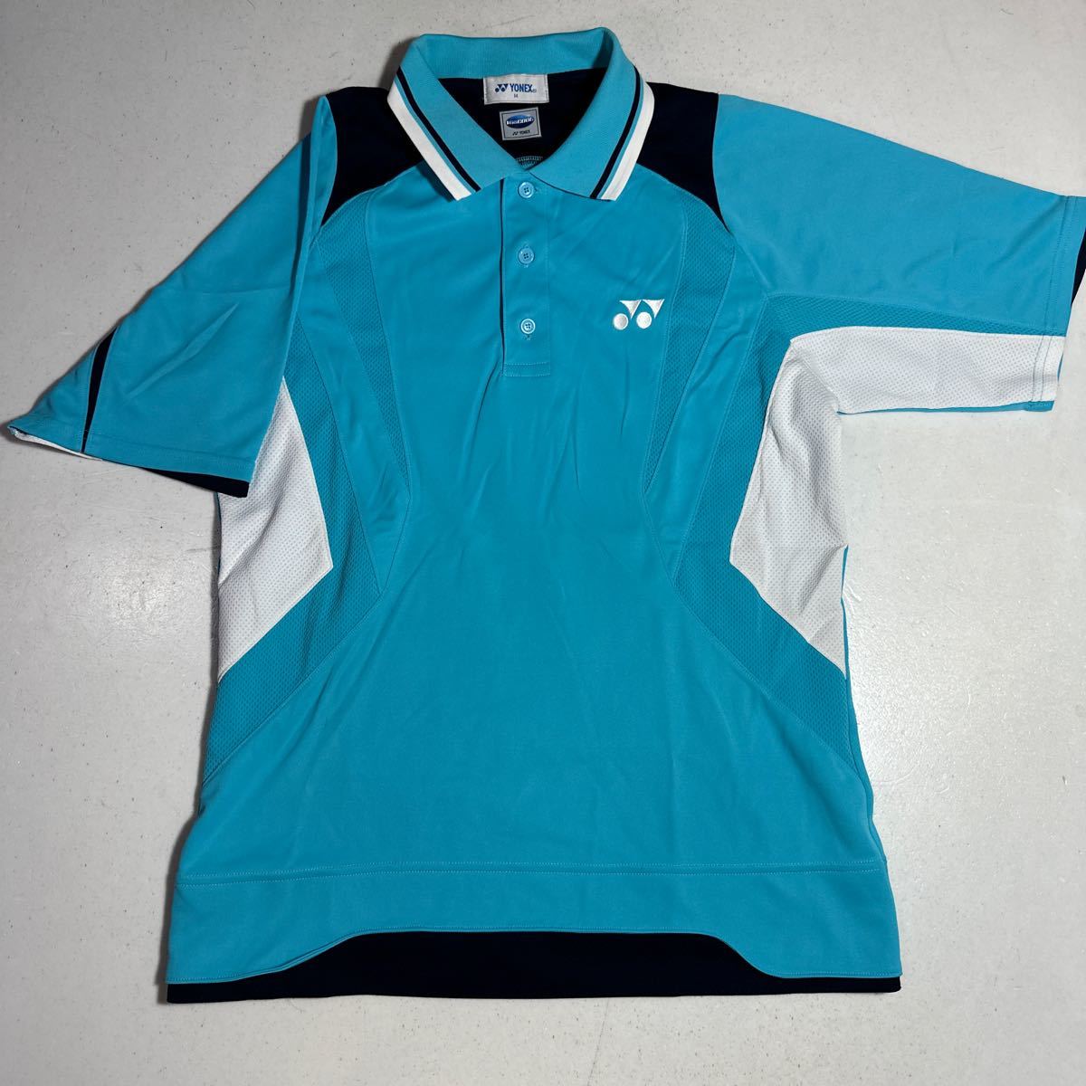 ヨネックス YONEX 水 ブルー テニス バドミントン ゲームシャツ ポロシャツ Mサイズ_画像1