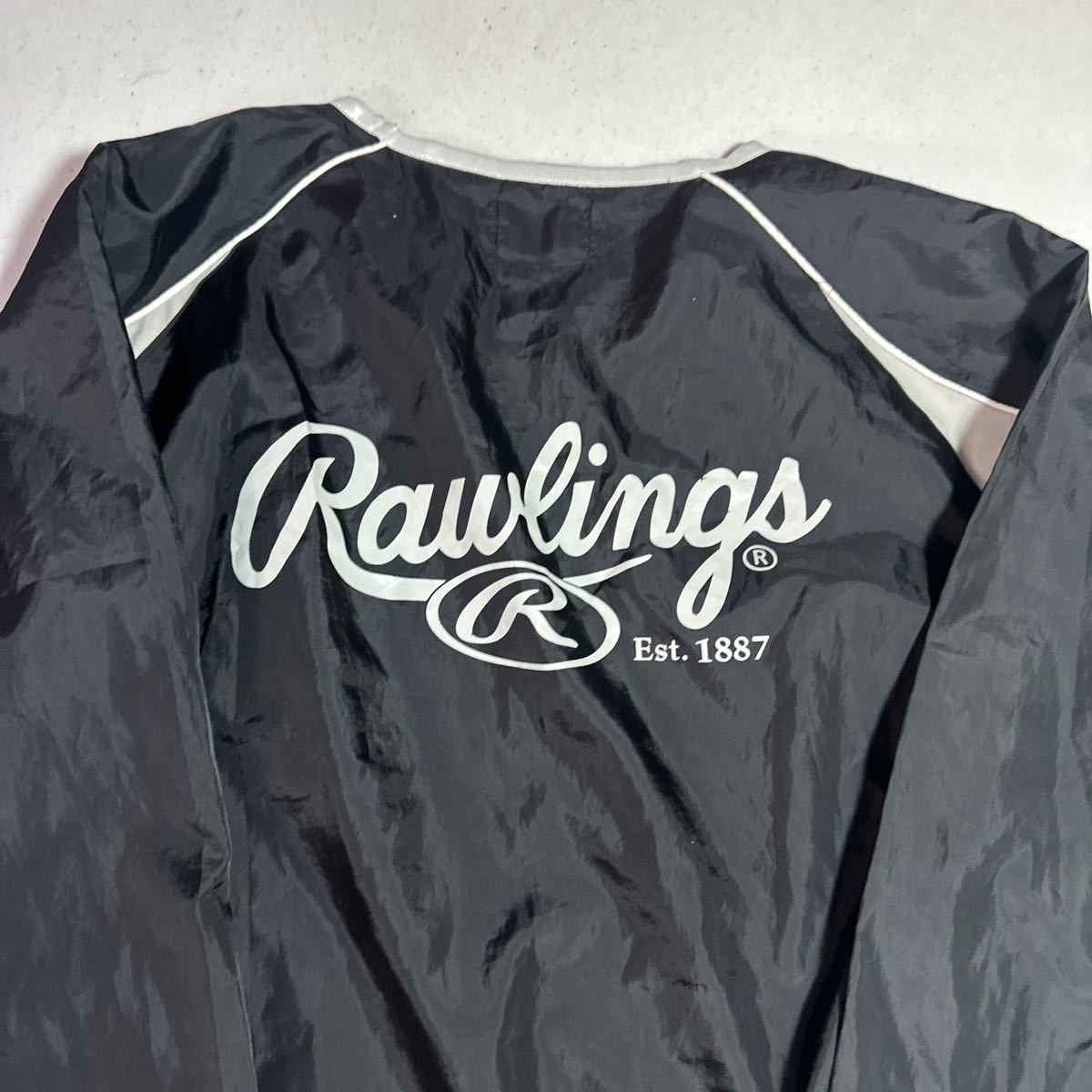 ローリングス rawlings 黒 ブラック 野球 トレーニング 刺繍ロゴ ピステ Lサイズ_画像8
