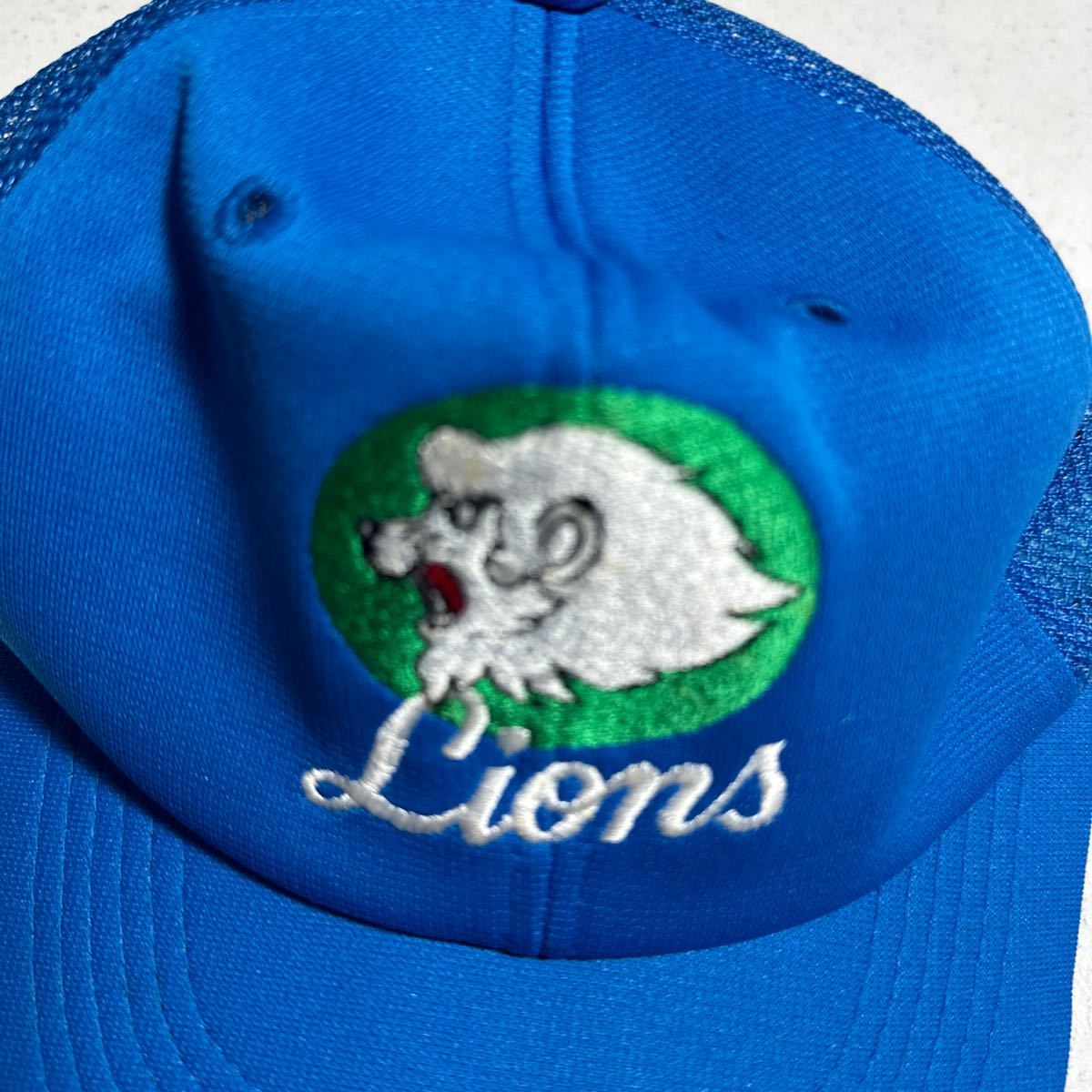 西武 ライオンズ lions ヴィンテージ 刺繍ロゴ オフィシャル official キャップ レオ 52〜54cm_画像2
