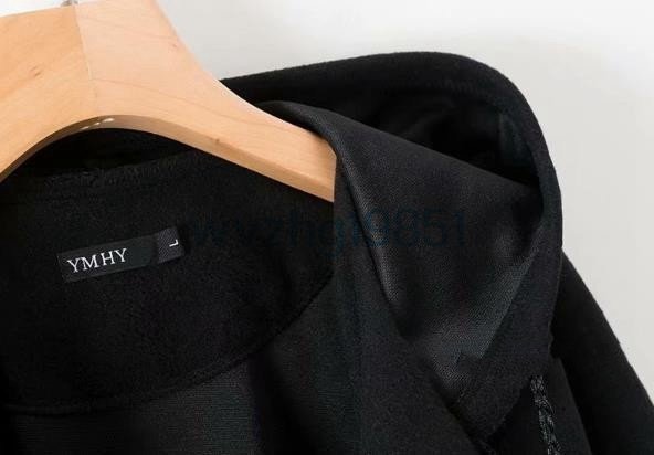 新品マントコート あったか コート レディース ケープ ジャケット 大きいサイズ着痩せ ファッション 無地　ブラック cjx3337_画像3