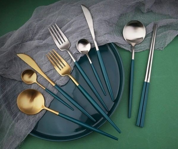  hot sale dinner set cutlery knife fork Pooh n waste ta- kitchen tableware stainless steel steel Home party tableware set DJ1913