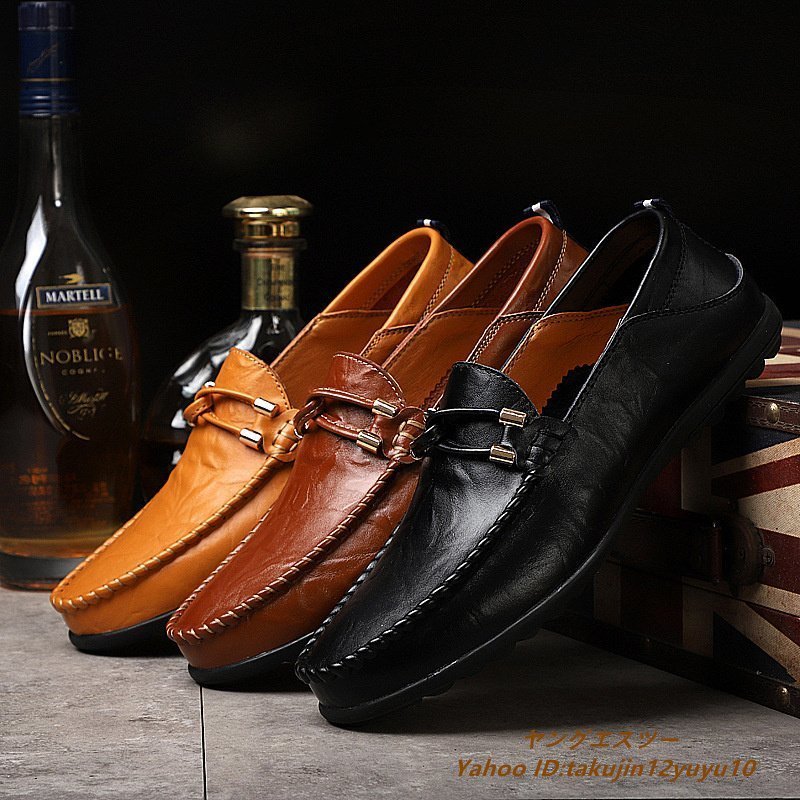  ограничение распродажа * мужской телячья кожа Loafer туфли без застежки натуральная кожа обувь легкий обувь для вождения джентльмен обувь бизнес обувь черный 28.5cm