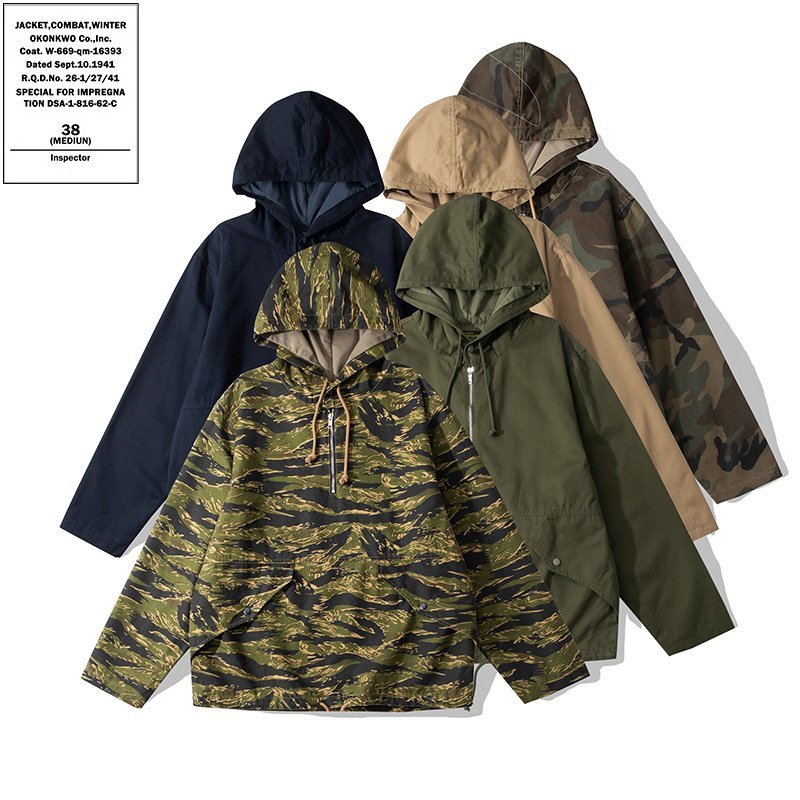 メンズジャケット　ミリタリー　ECWCS PARKA　フード付き　メンズジャケット　アウトドア パーカー　Ｓ～ＸＸＬ カーキ_画像6