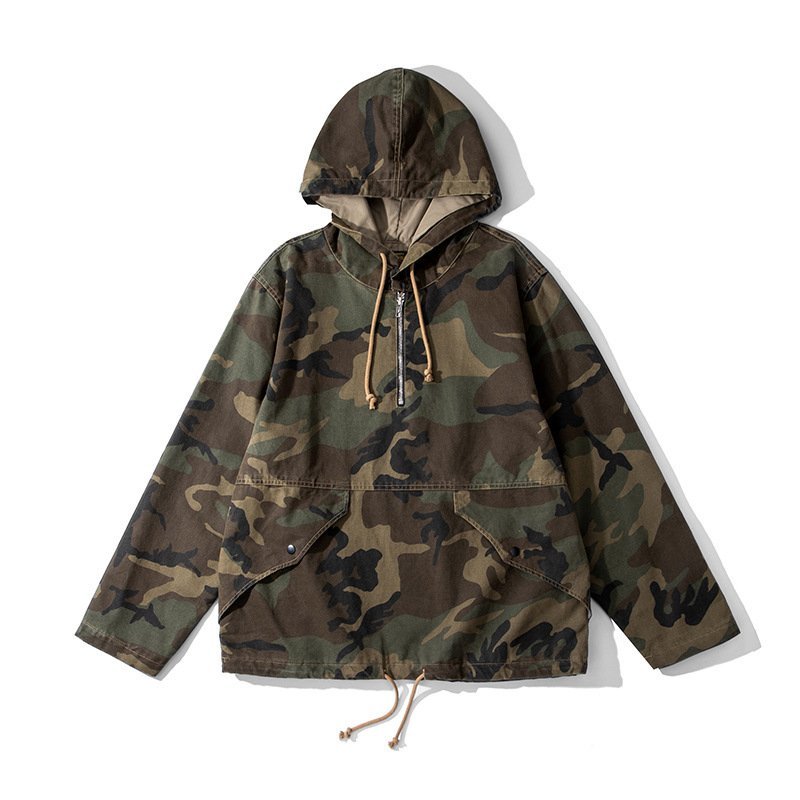 メンズジャケット　ミリタリー　ECWCS PARKA　フード付き　メンズジャケット　アウトドア パーカー　Ｓ～ＸＸＬ 迷彩緑_画像1