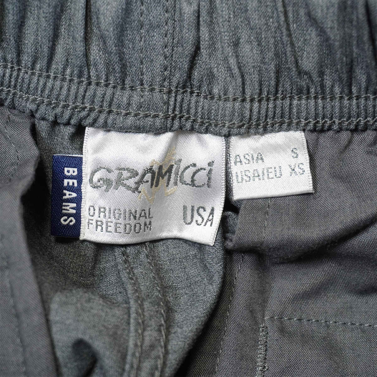 GRAMICCI × BEAMS 別注 スラックス【S】グレー グラミチ ビームス コラボ スラミチ ストレッチ テーパードパンツ ナロー  GMP-19F1111