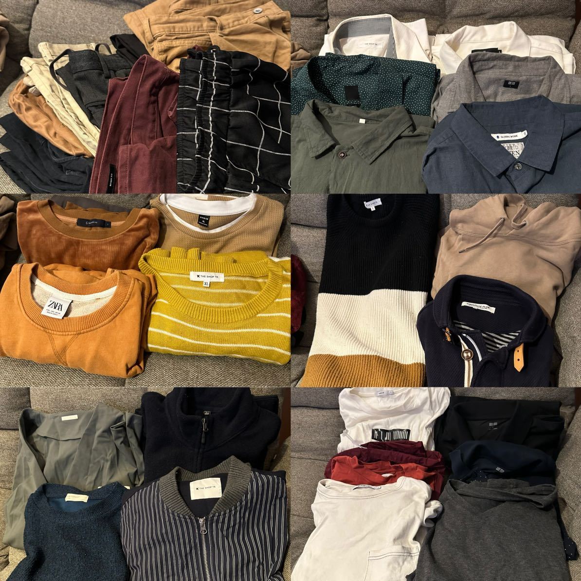 【20-30代】福袋メンズLサイズまとめて32点！シャツ 、パンツ、トップス ユニクロ、GU、THE SHOP TK、ZARA、H&M、ZOZO、SHIEN他長袖 冬服_画像1