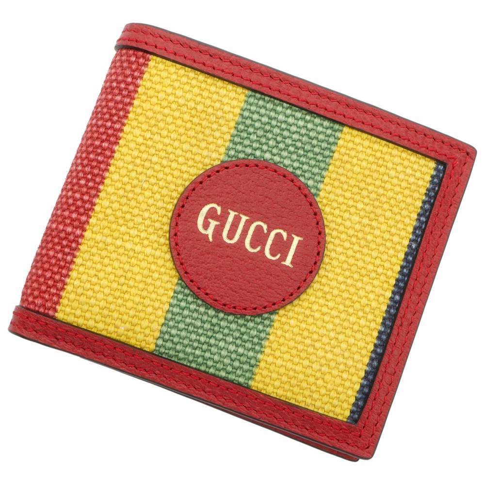 グッチ 二つ折り財布 ロゴ キャンバス レザー 625601 GUCCI 財布 コンパクトウォレット