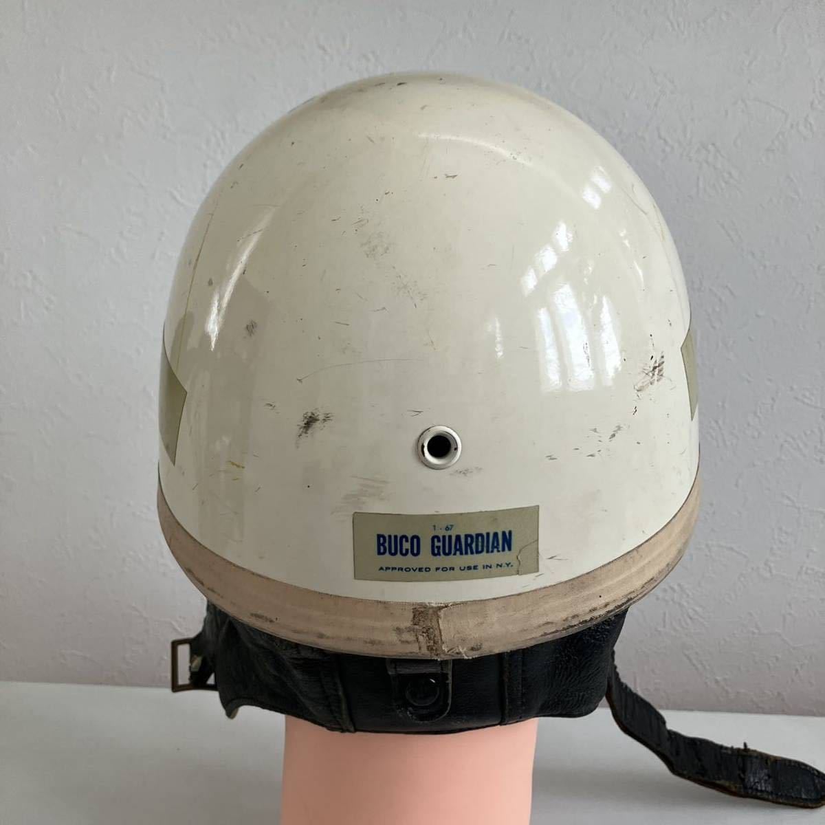 ROMER-HELM★ビンテージヘルメット 1960年代 バイザー ハーフヘルメット Sサイズ アンティーク 当時物 ハーレー 旧車 バイク 白 黒 半帽 革_画像6