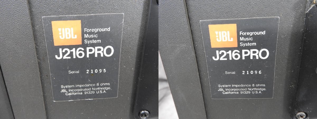 〇【神殿店】JBL J216 PRO スピーカーペア　〇中古〇_画像6