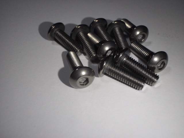  original titanium hexagon socket head button bolt M5×15 P0.8 10 piece 