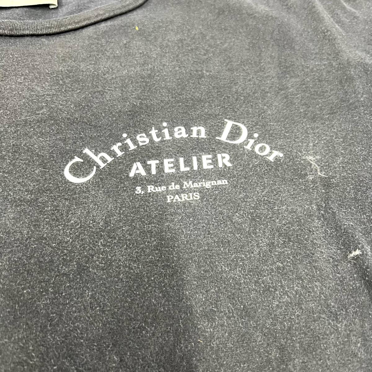 ★おすすめ品★ Christian Dior ATELIER クリスチャン ディオール アトリエ ブランド Tシャツ ブラック系 レディース Lサイズ　SAGT1128-2_画像2