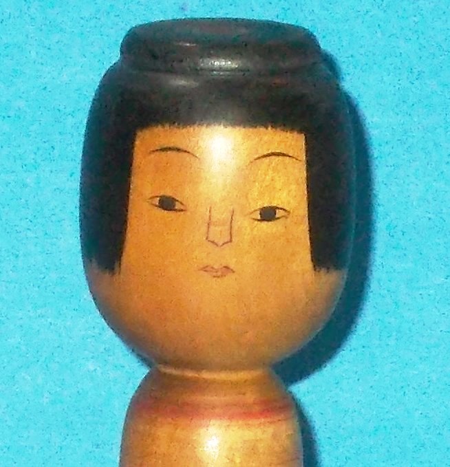 こけし　奥瀬鉄則　5寸(15.5cm）　昭和37~38年　温湯　初期作_画像1