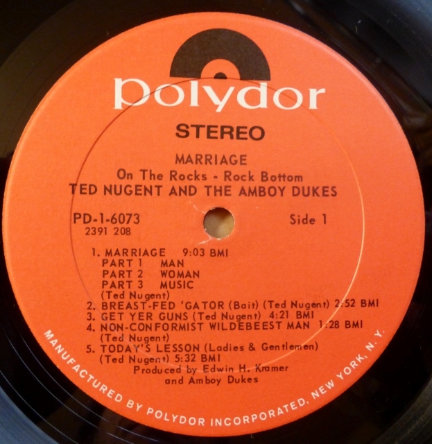 TED NUGENT AND THE AMBOY DUKES「MARRIAGE ON THE ROCKS / ROCK BOTTOM」米POLYDOR [PD1-6073] シュリンク美品_画像5